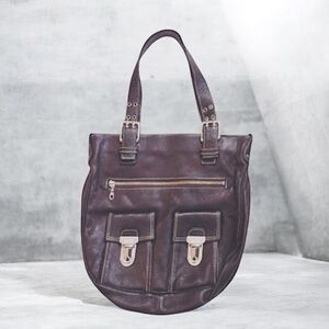 NWOT Roots Boho Brown Genuine Leather Shoulder Bag